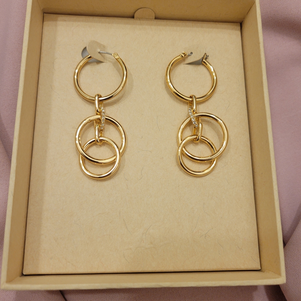 Chloe + Isabel Gold Triple Hoop Earrings